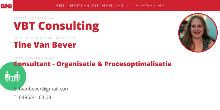 Tine Van Bever van VBT-Consulting